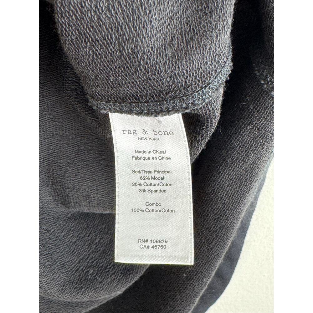 rag & bone Phoenix Vee Jersey V Neck Tee Black M - Picture 12 of 14